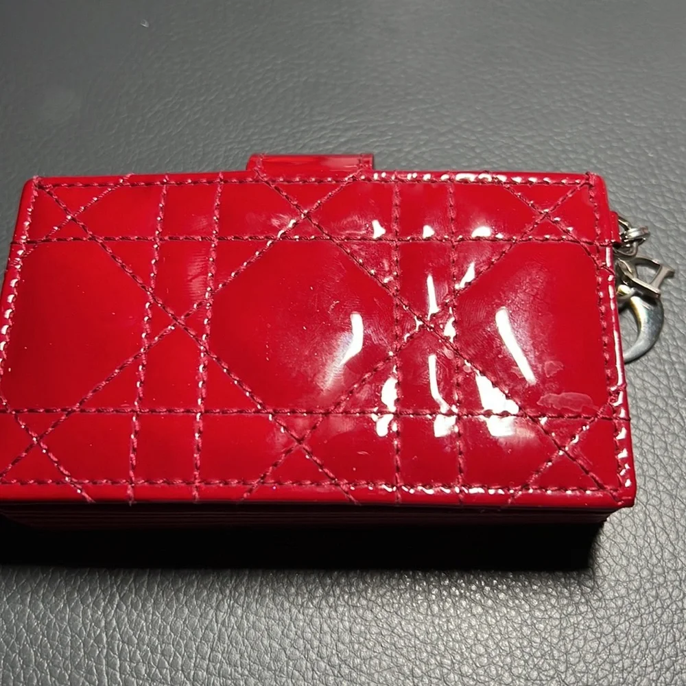 Christian Dior Lady Dior 5 _gusset card holder